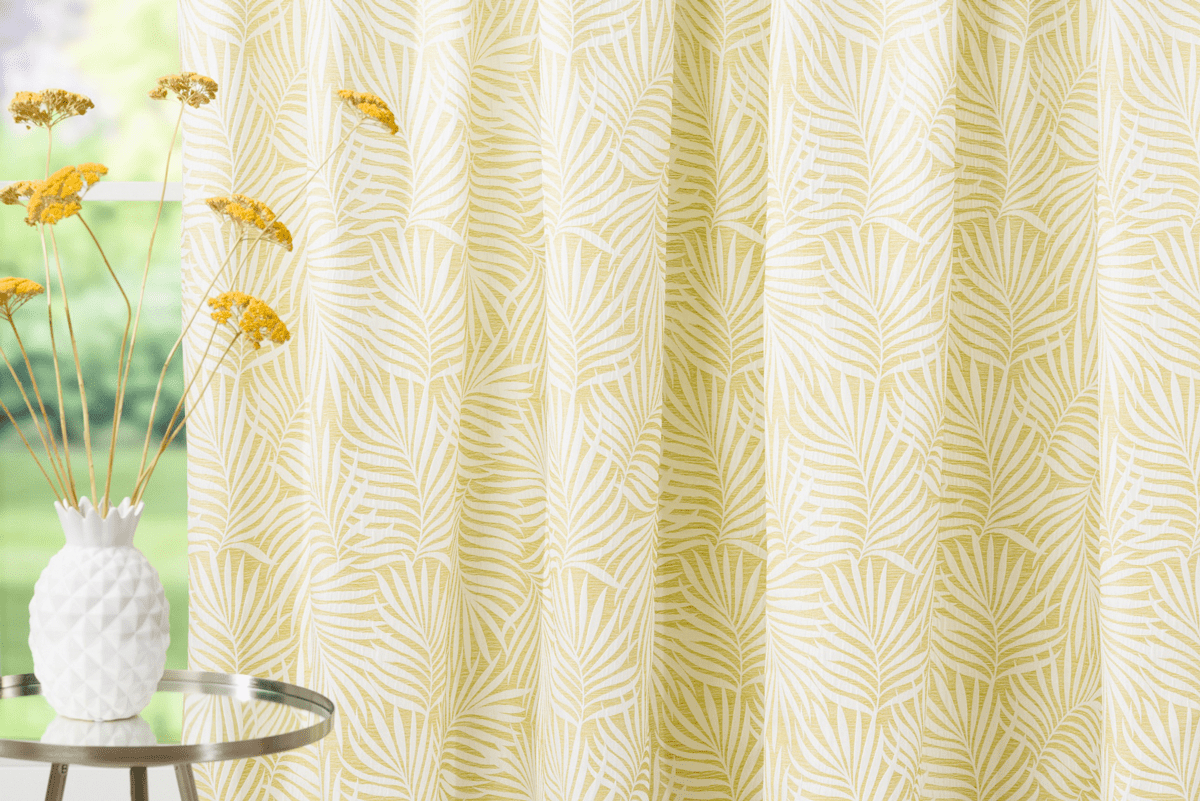 azaria yellow colored material curtain