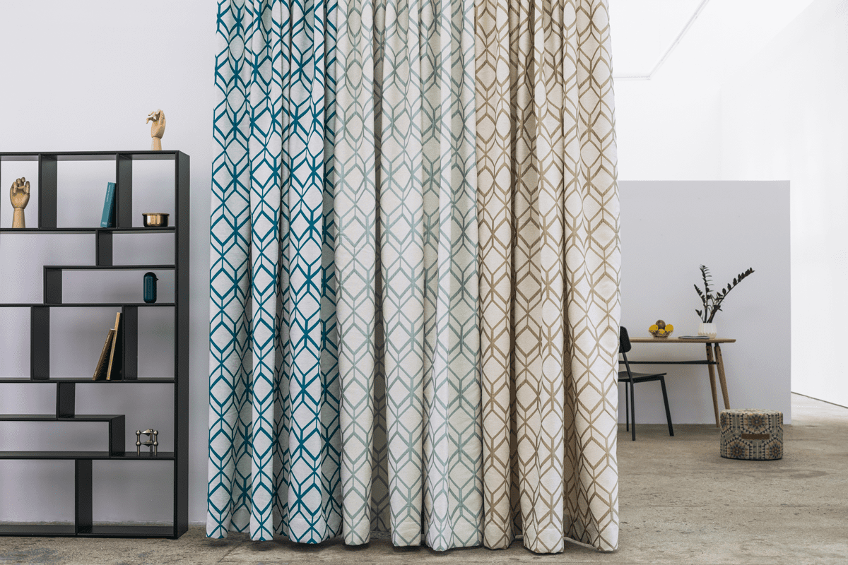 kubo beige colored material curtain