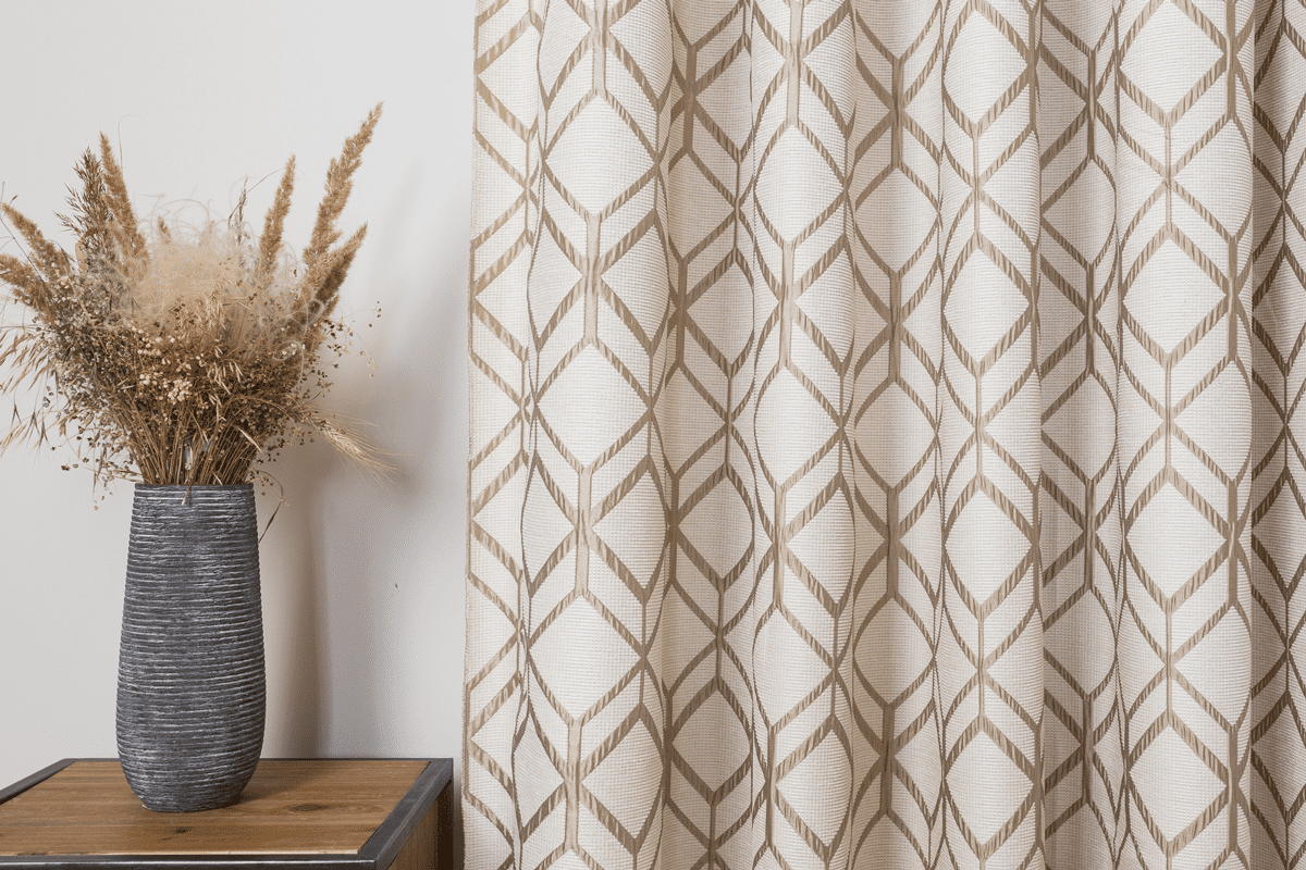 kubo beige colored material curtain