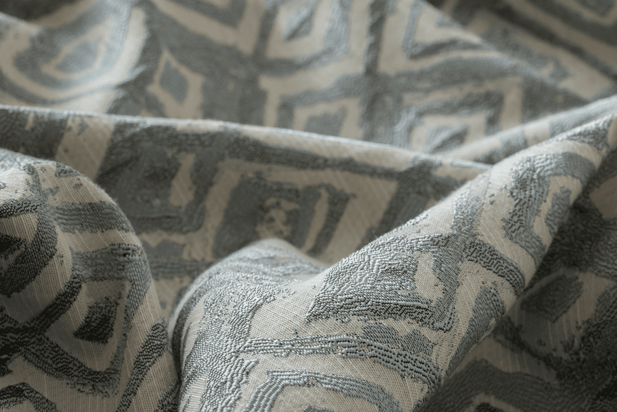 moroccan blue colored material curtain