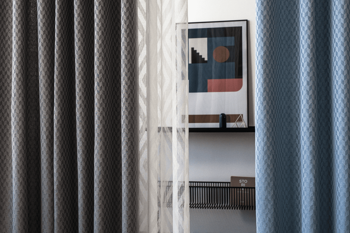 ravelo beige colored material curtain