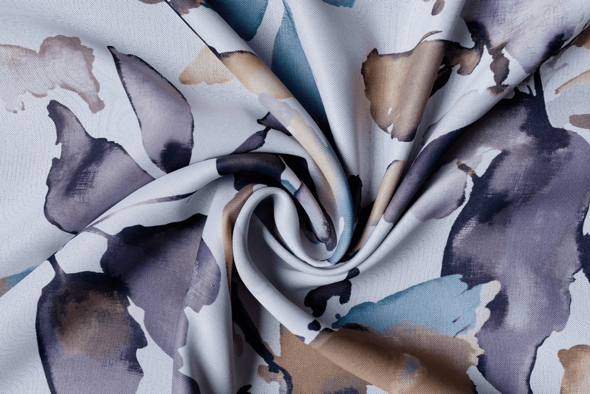 jolie purple colored material curtain