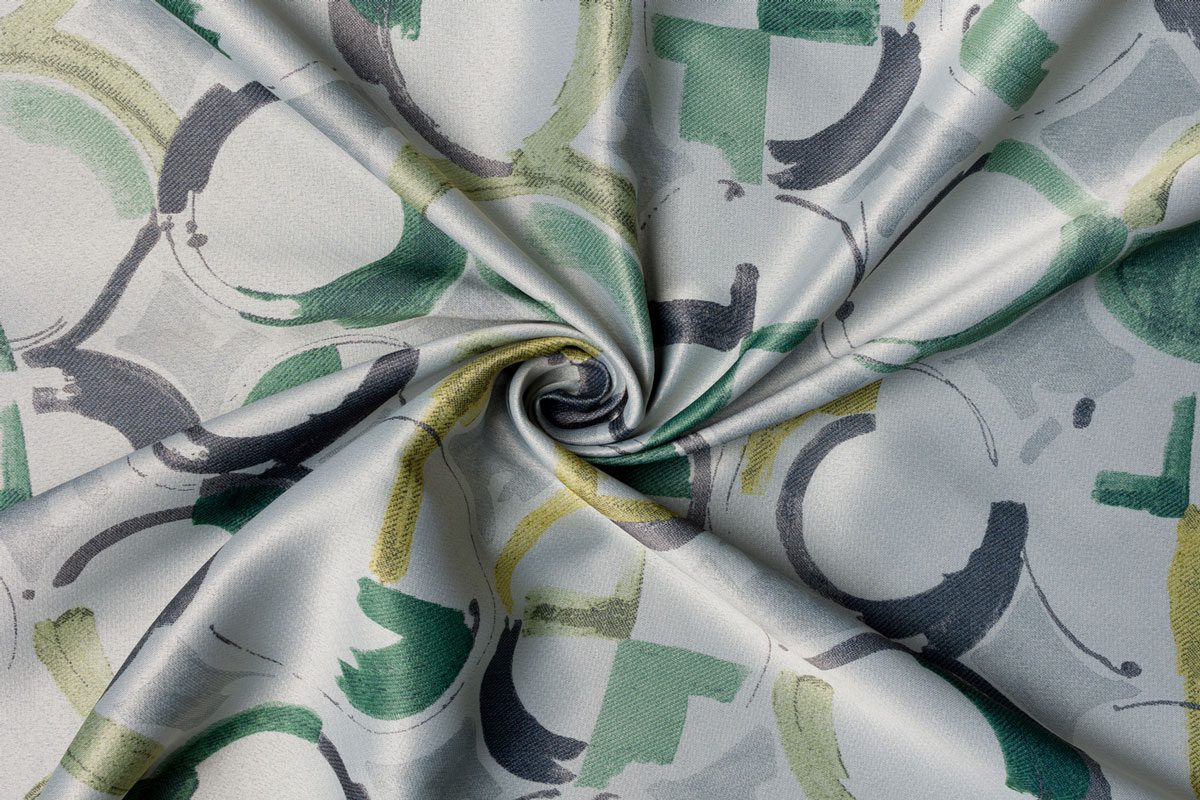 noto green colored material curtain