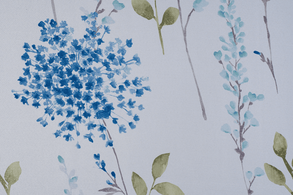 tahiti blue colored material curtain