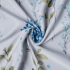 tahiti blue colored material curtain