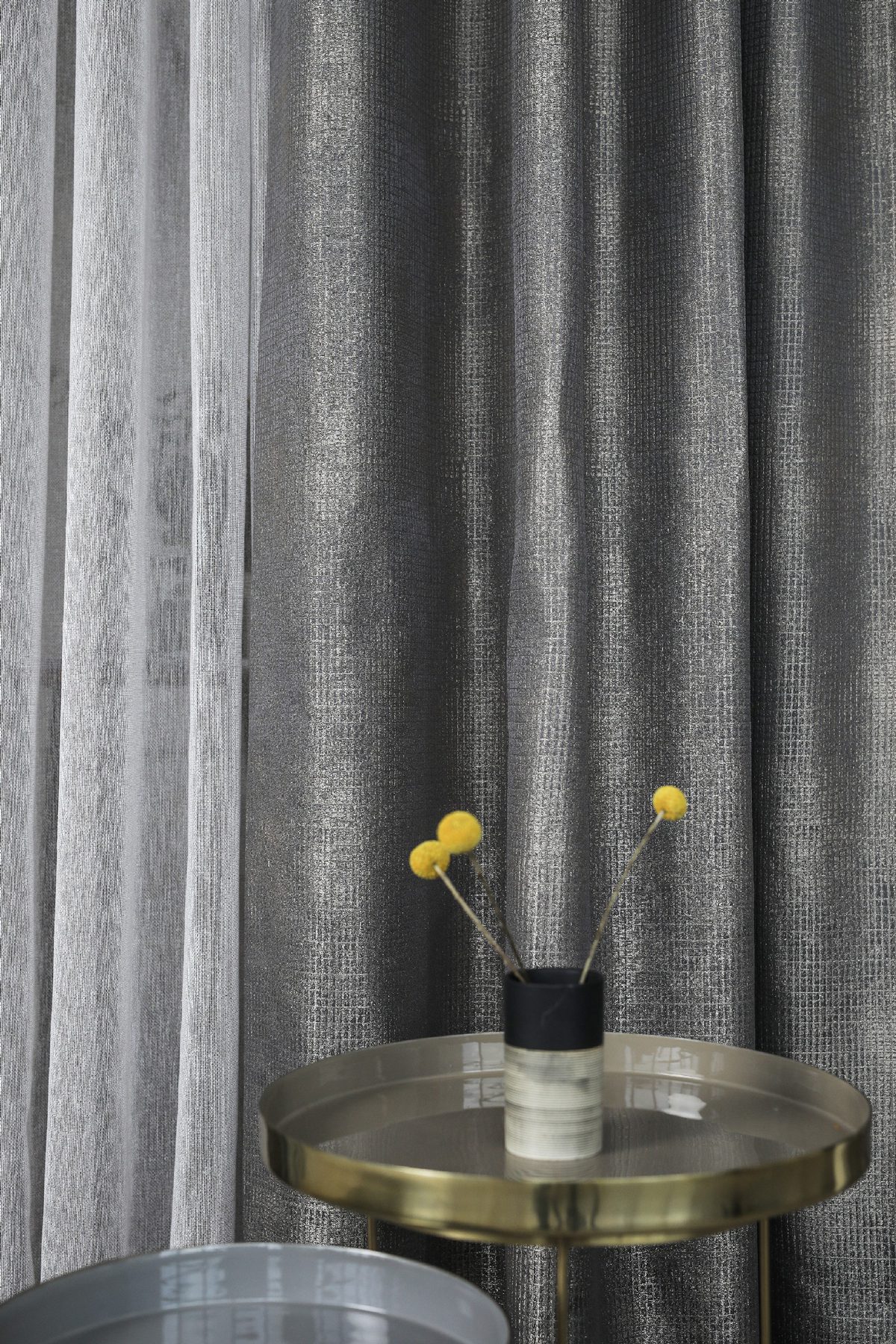 Azure grey colored material