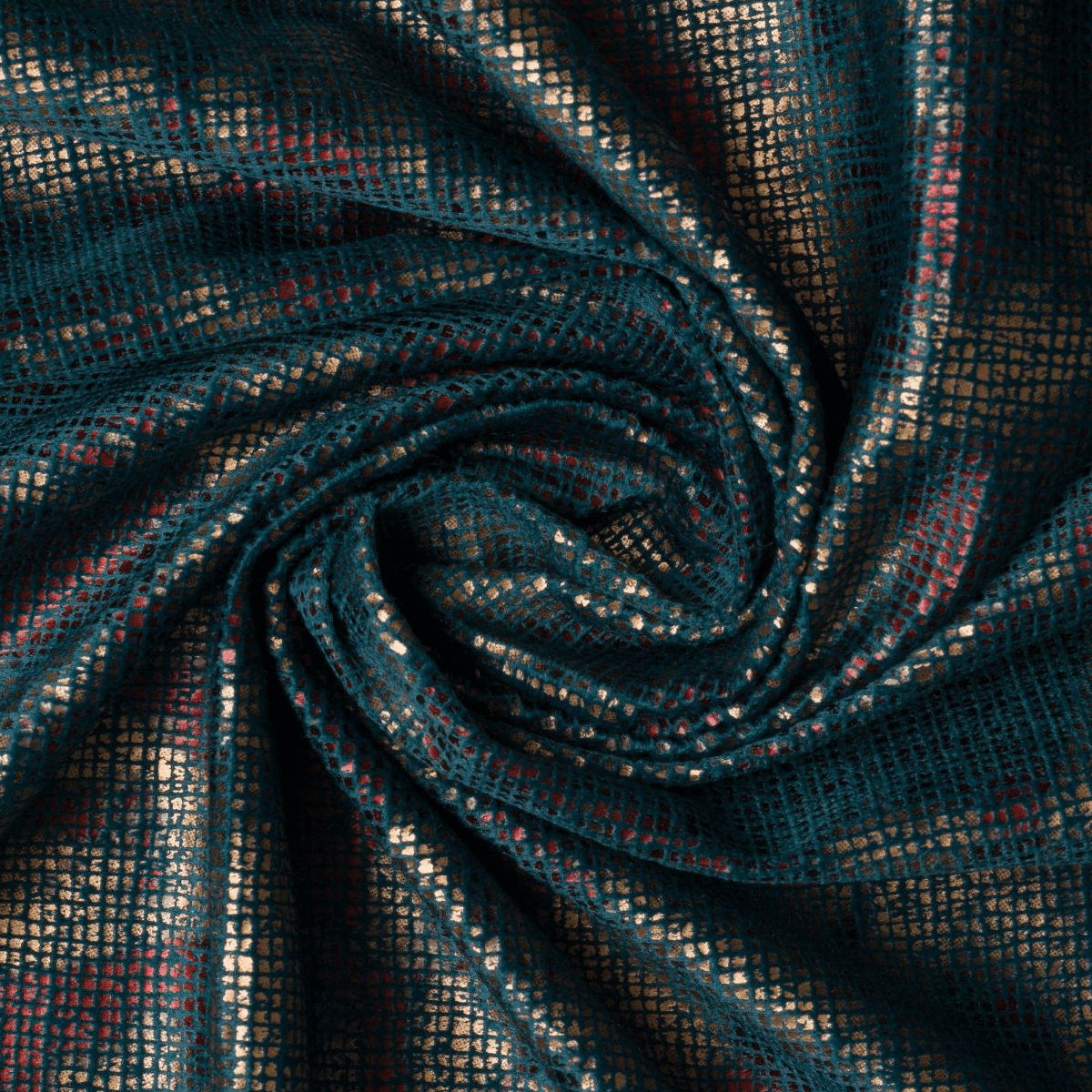 zanzibar green colored material curtain