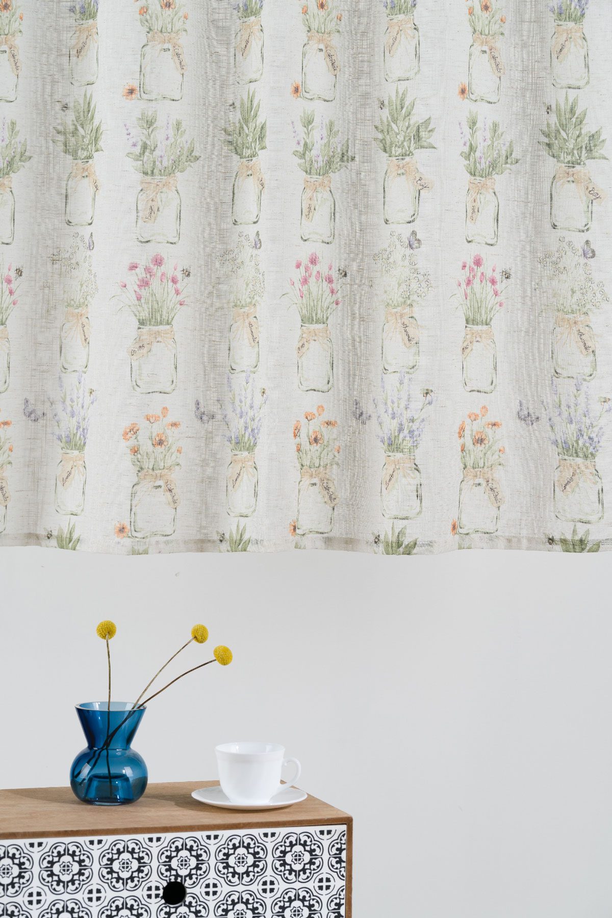 cassia beige colored material curtain