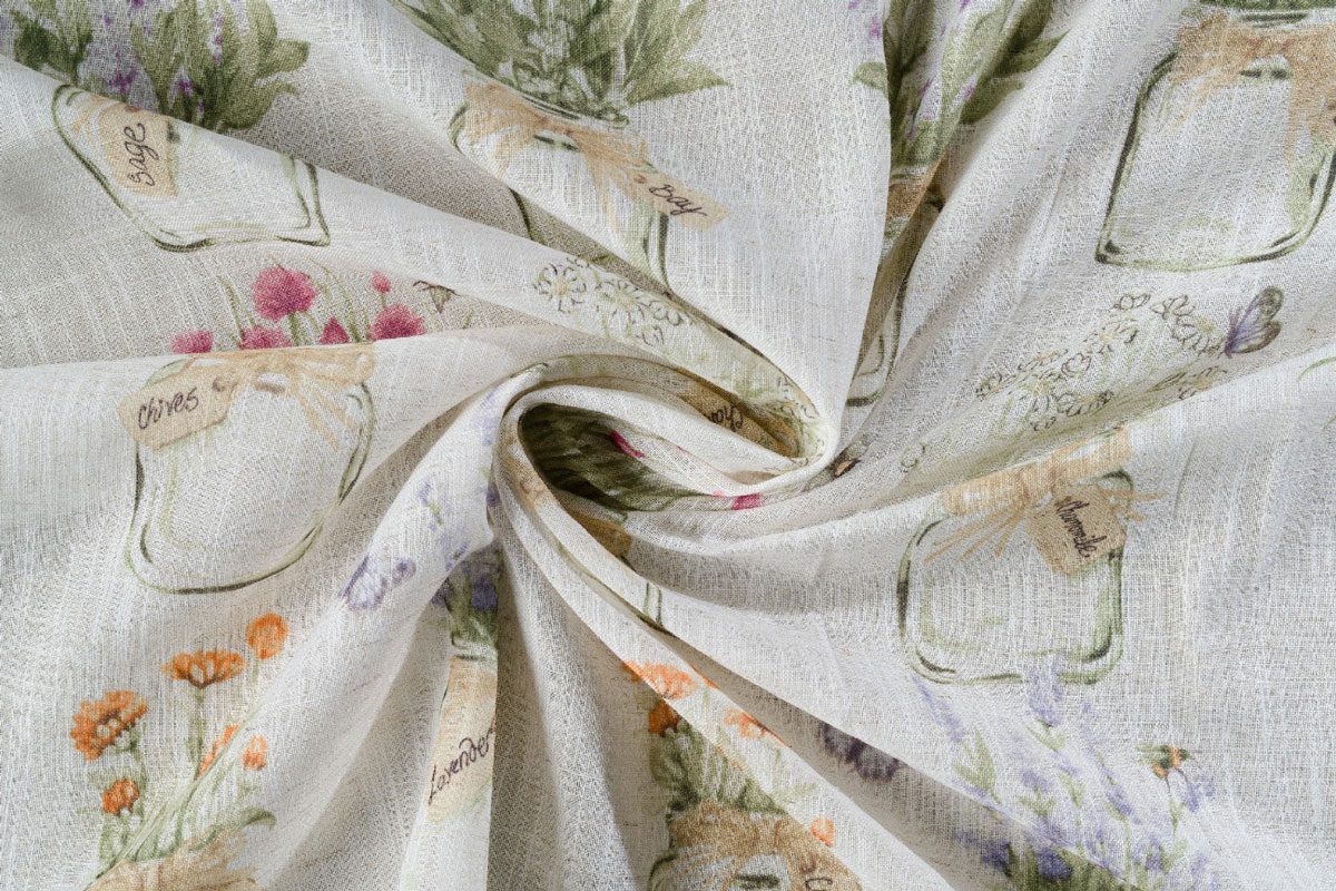 cassia beige colored material curtain