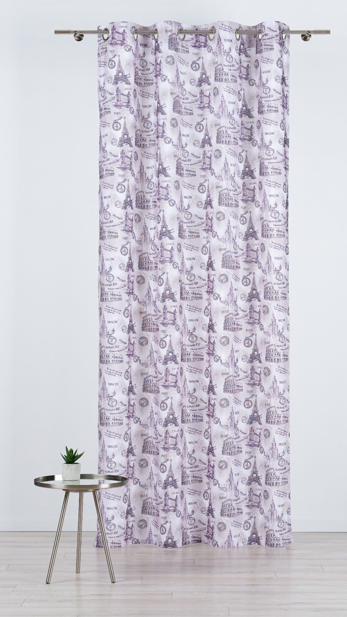 city grey colored material curtain