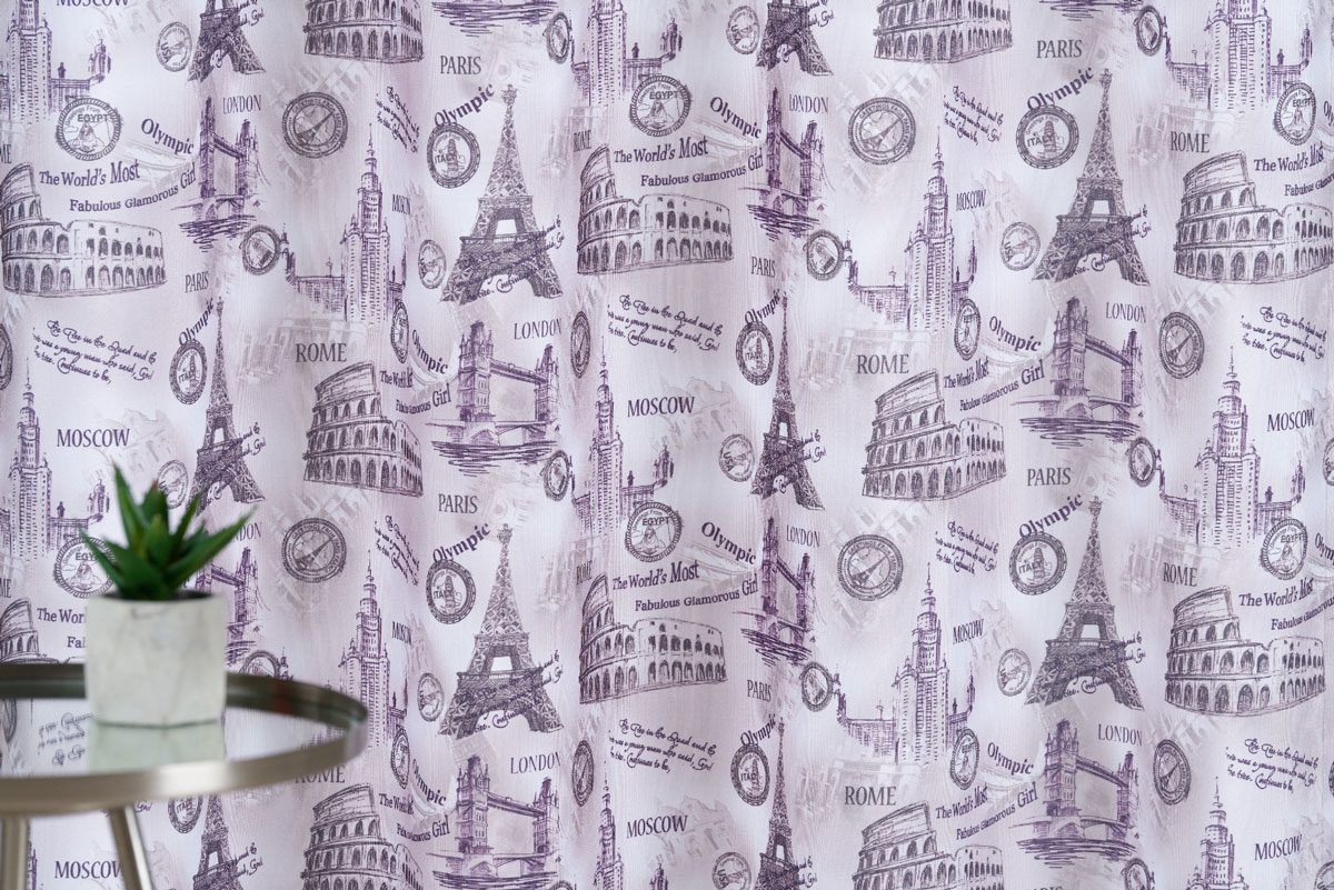 city grey colored material curtain