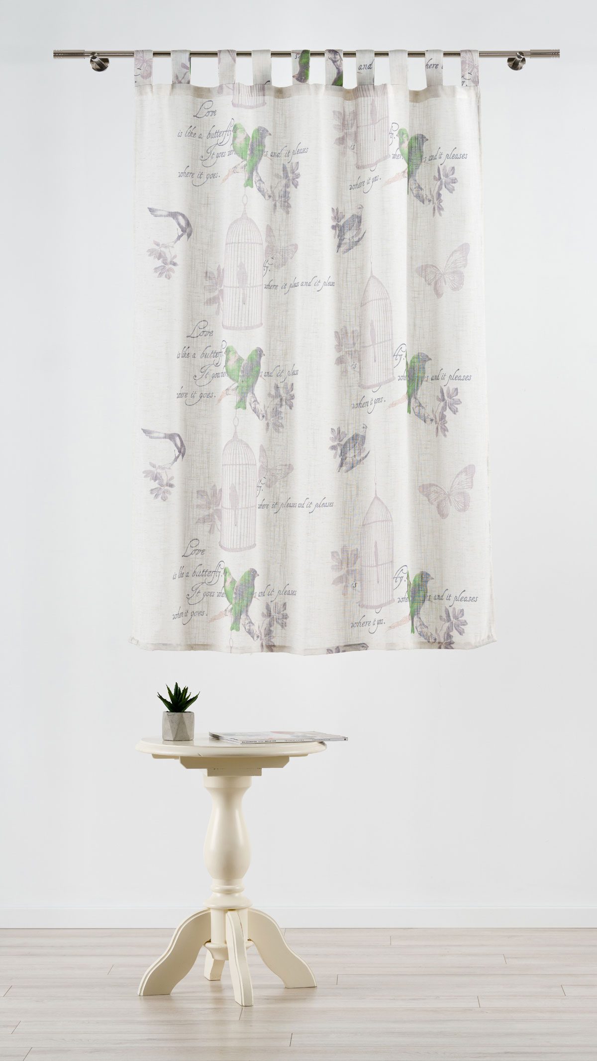 mahonia beige colored material curtain