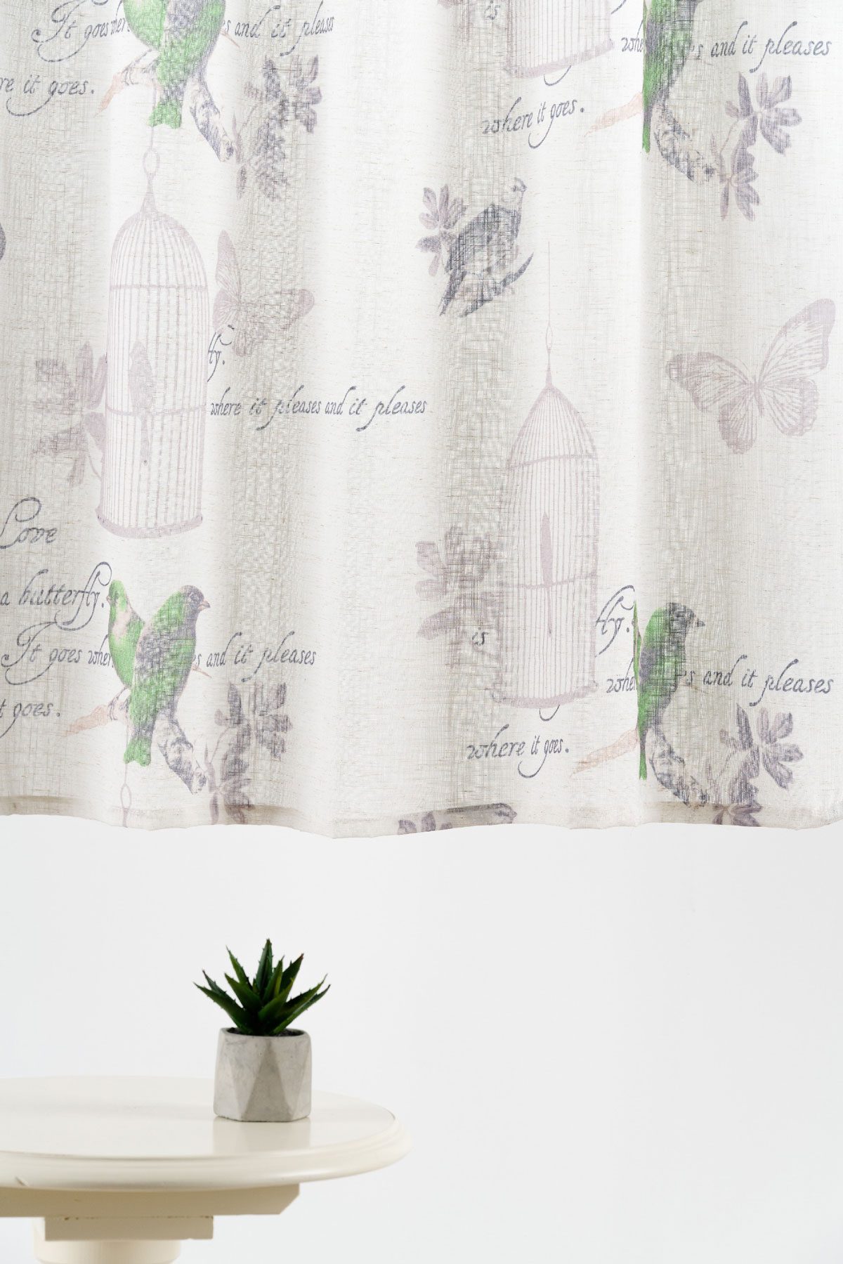 mahonia beige colored material curtain