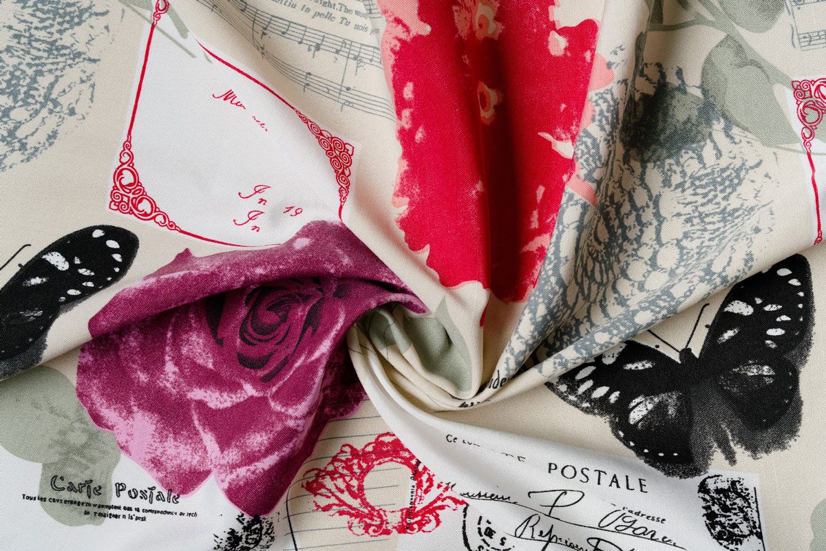 secret red colored material curtain