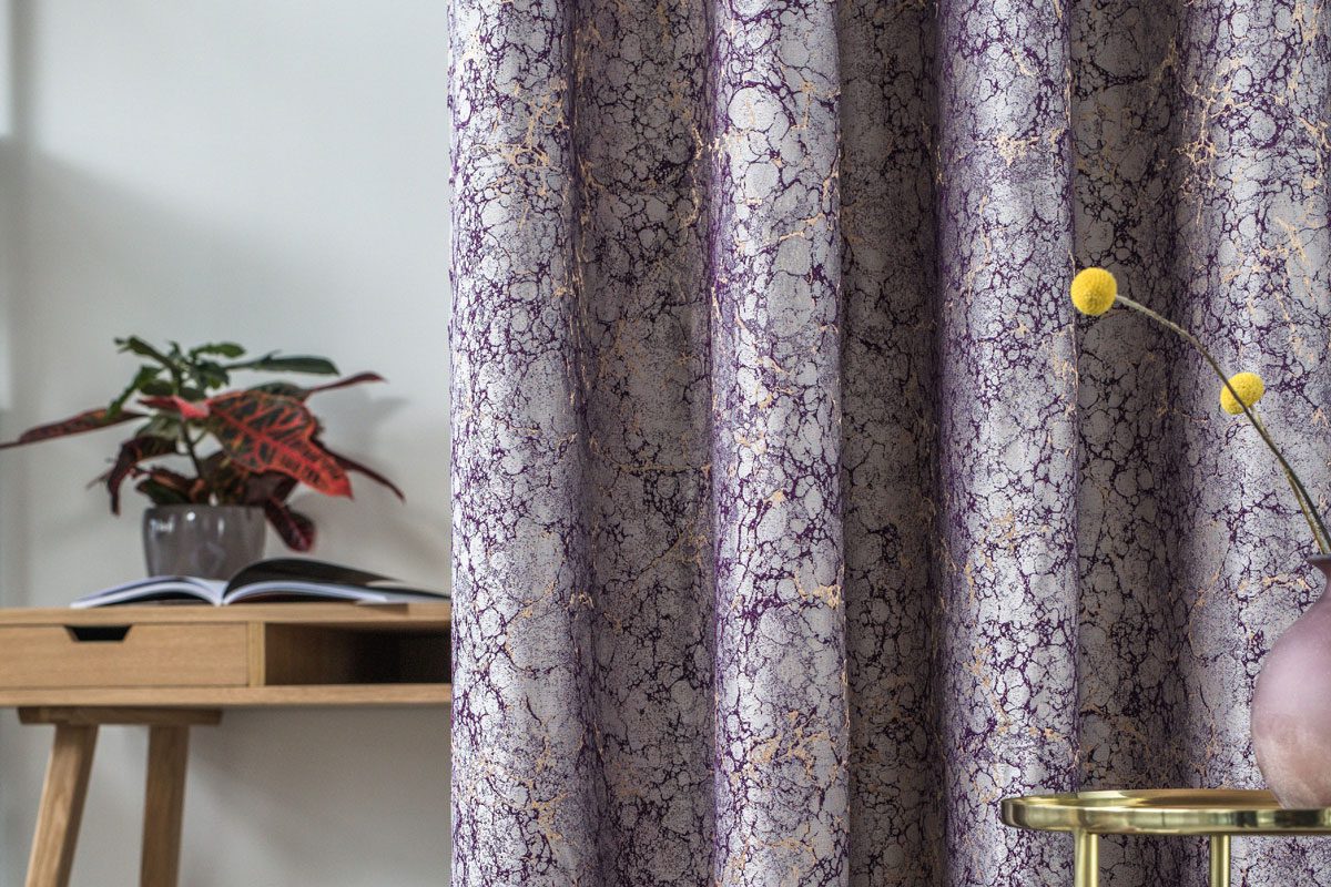 alchemia purple print curtain