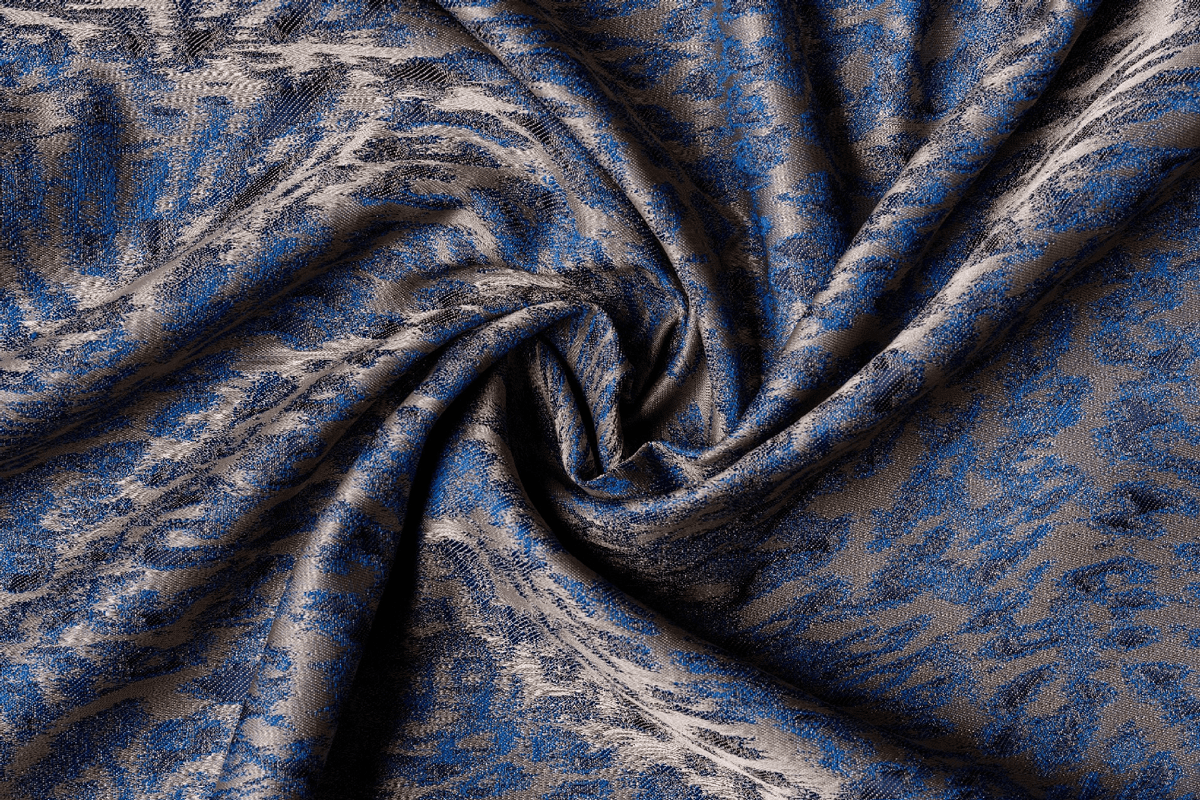 fiume blue print curtain