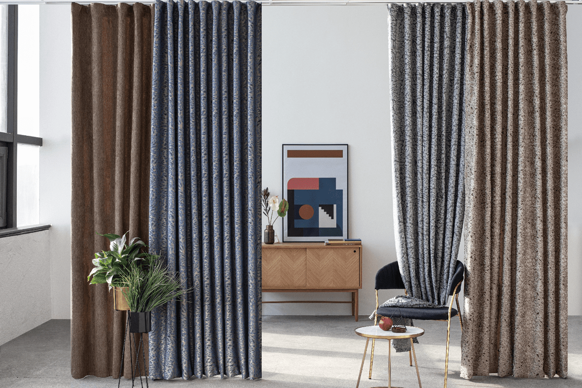 fiume grey print curtain