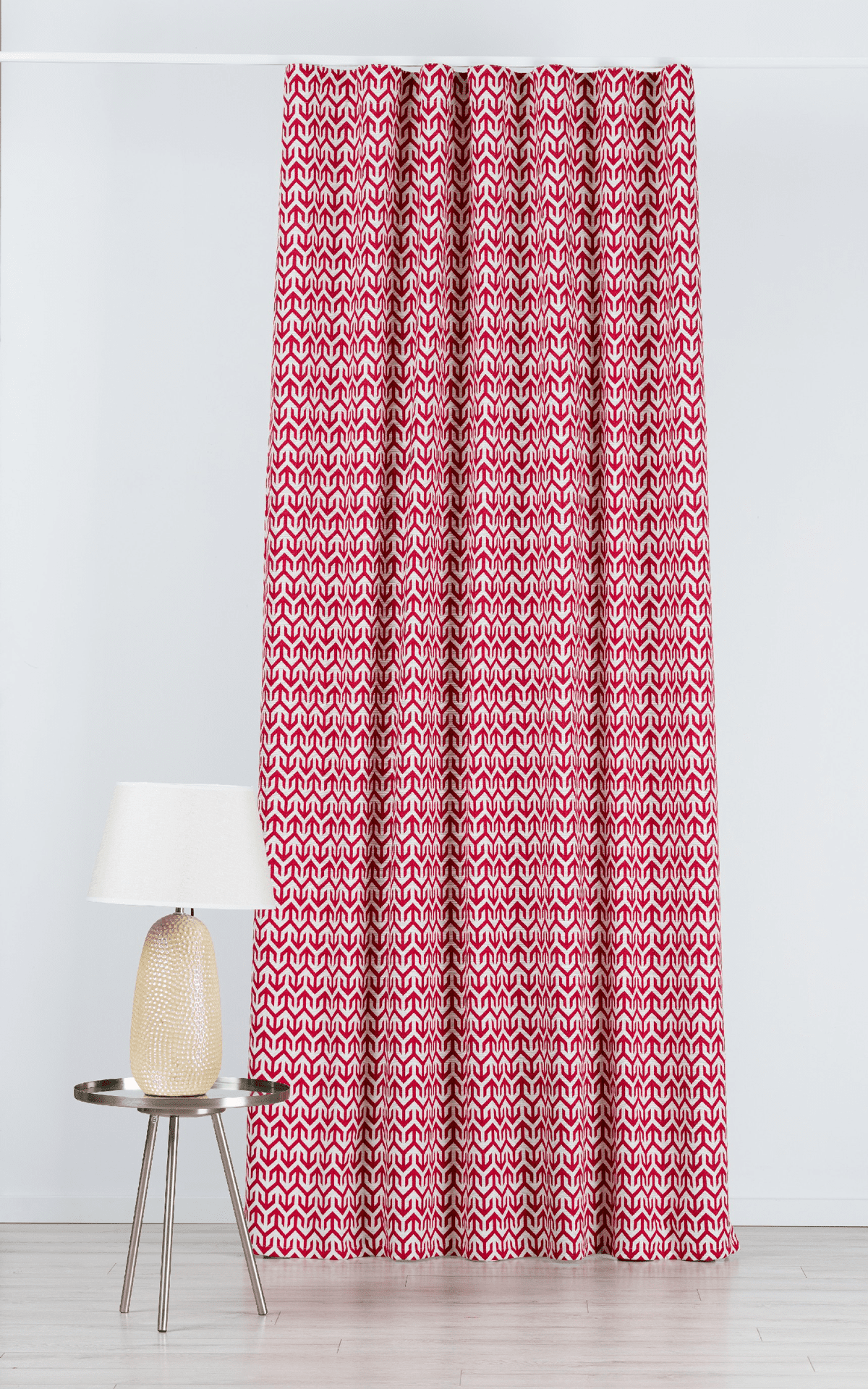 bengal red print curtain