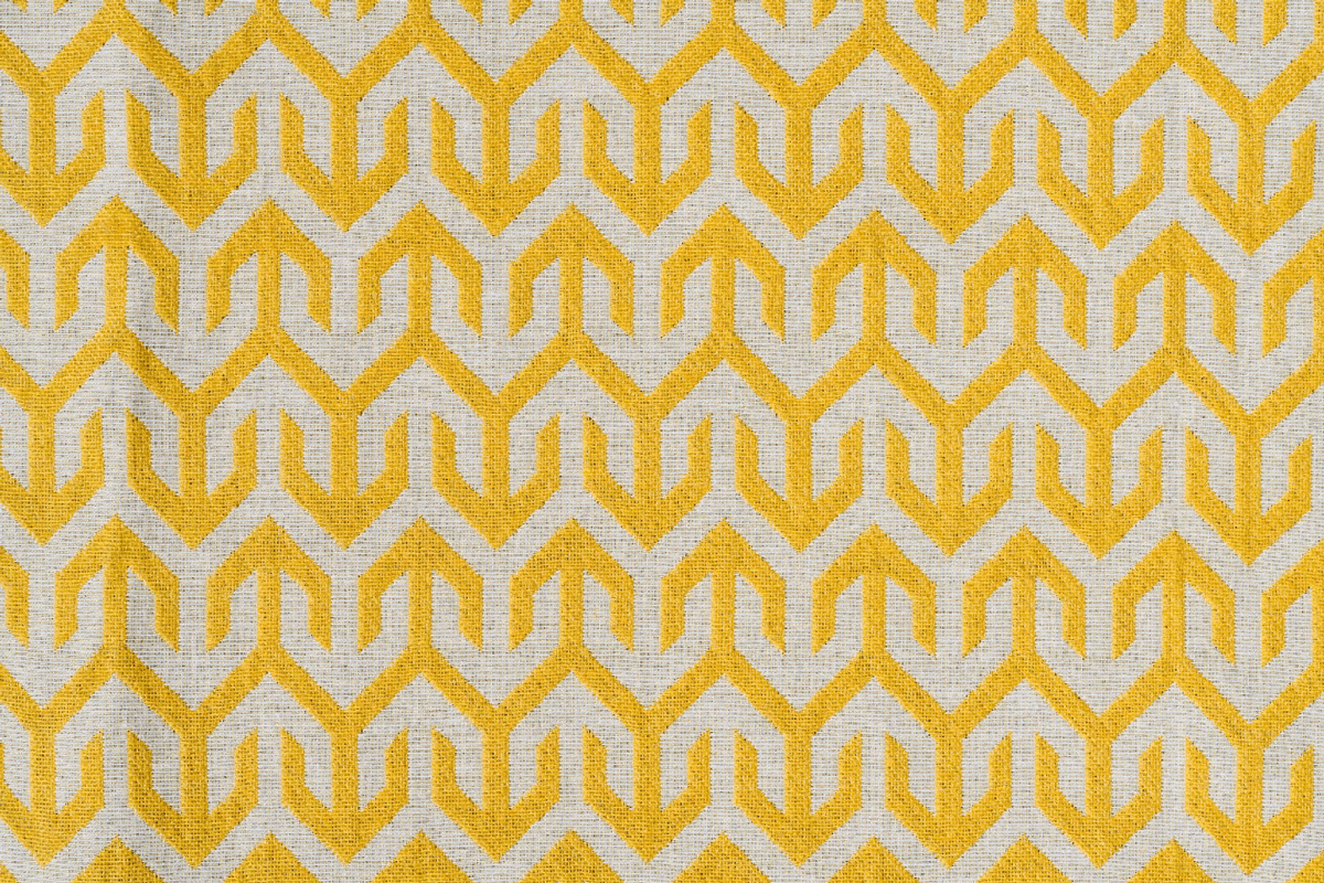 bengal yellow print curtain