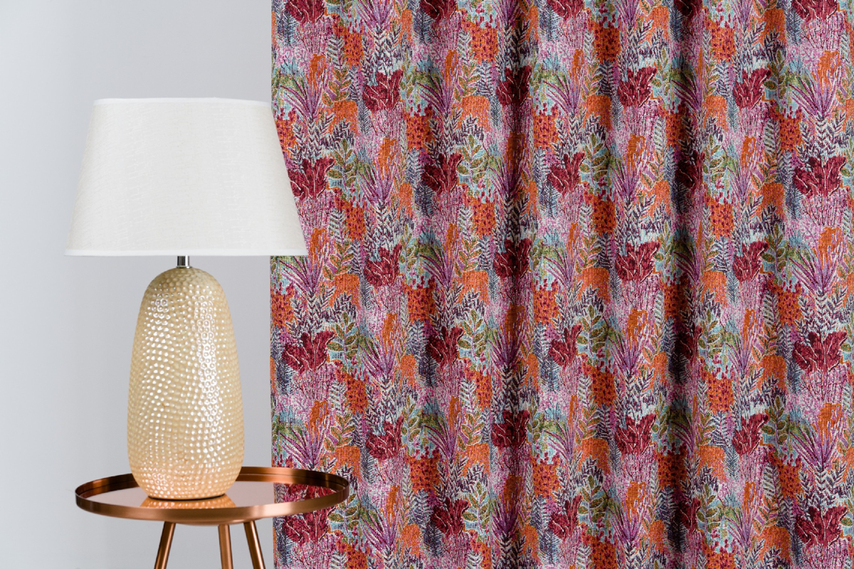 bermuda multicolor flower print curtain