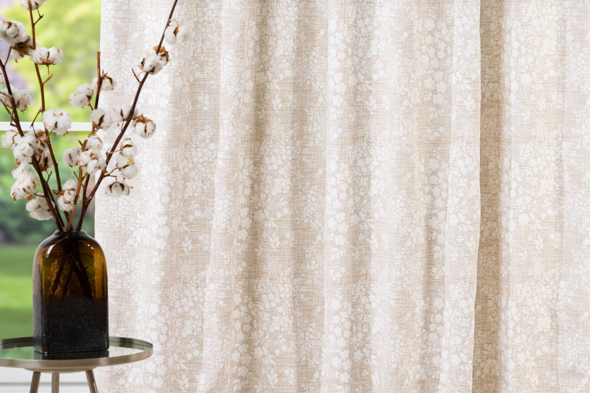 effie beige print curtain
