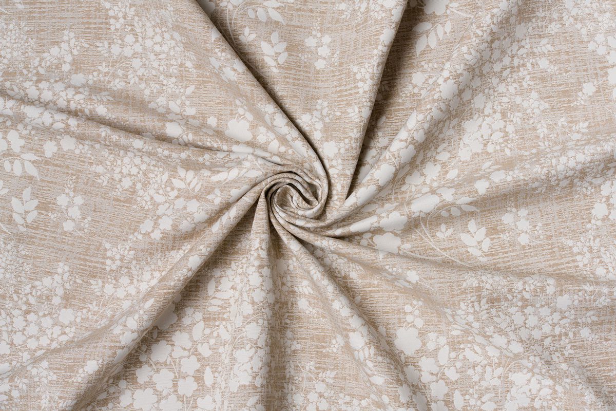 effie beige print curtain