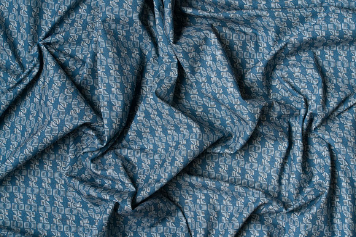 ercole blue print curtain