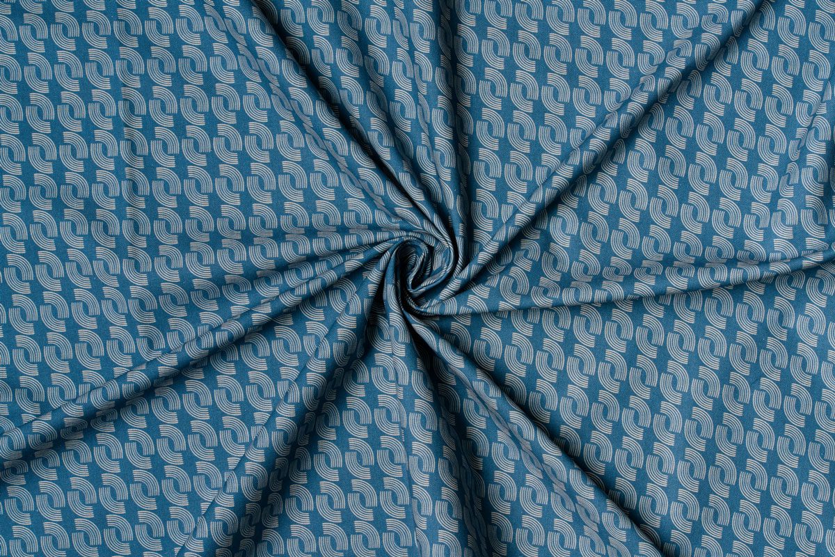 ercole blue print curtain