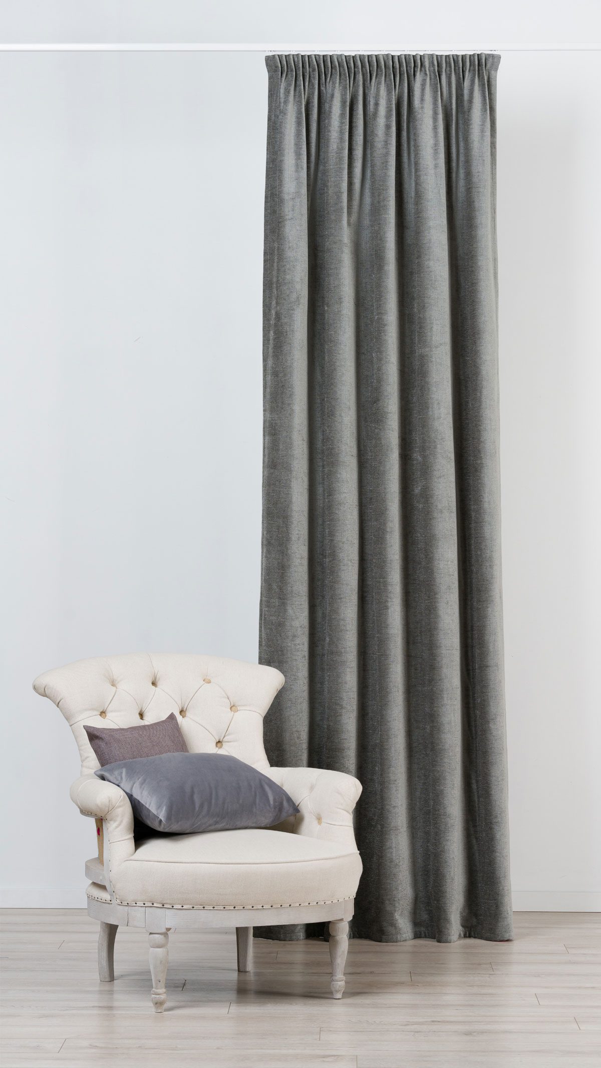 hermes grey print curtain