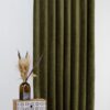 hermes green print curtain