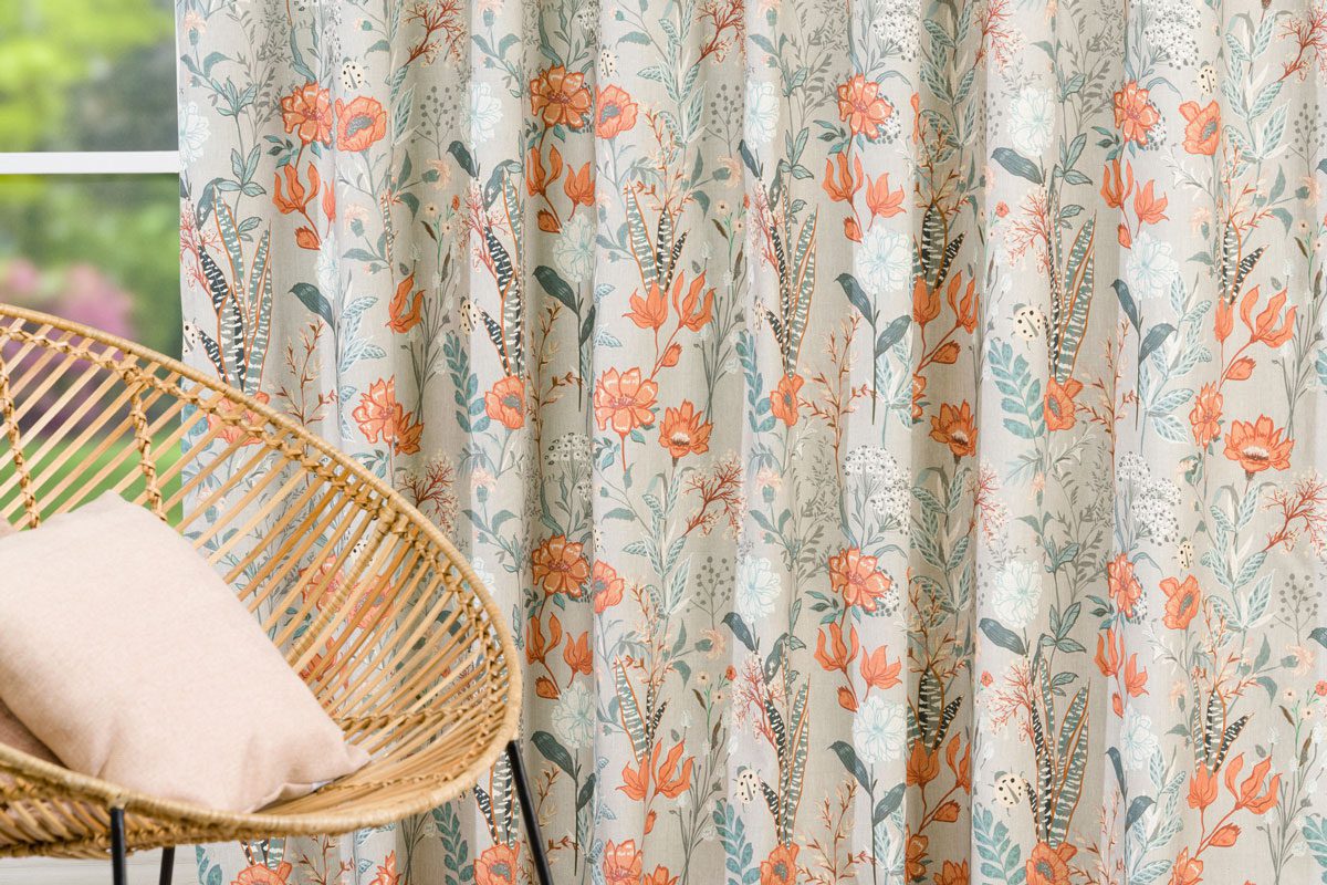 martinique multicolor print curtain