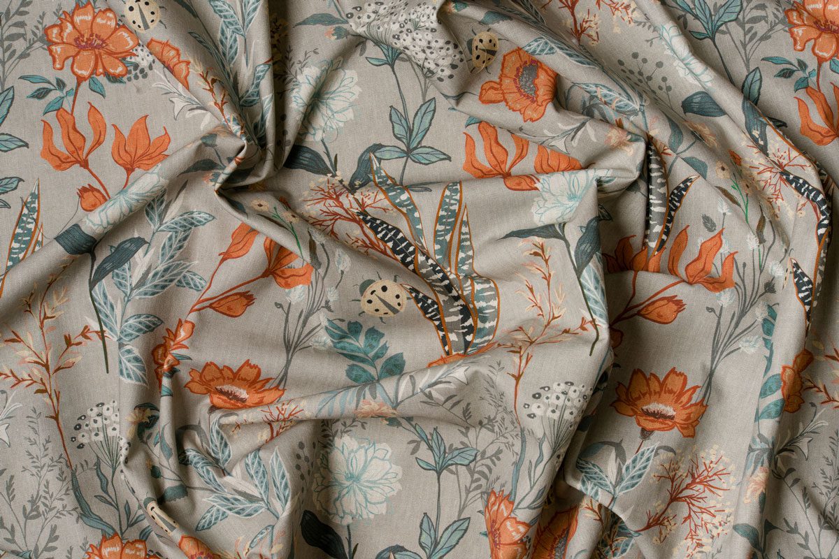 martinique multicolor print curtain