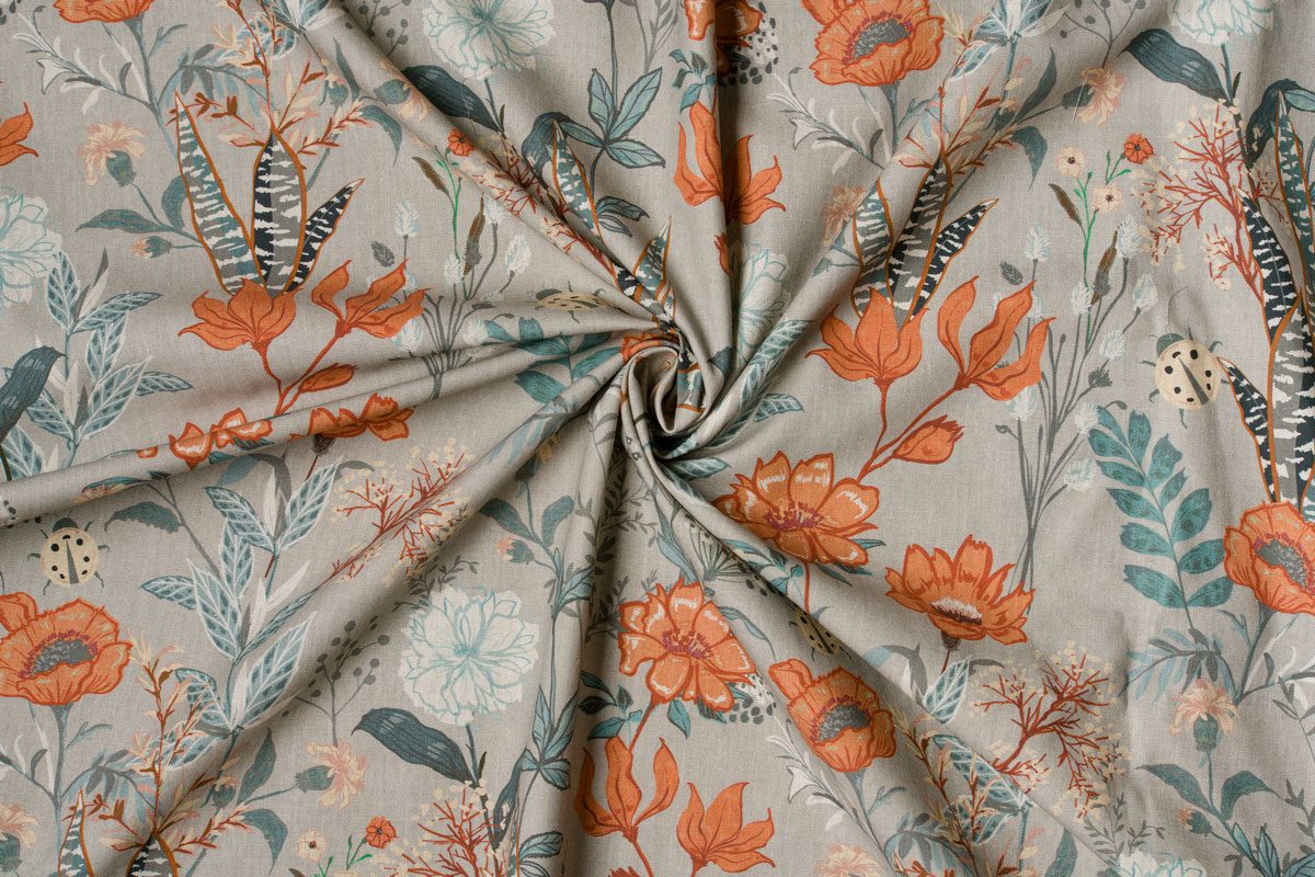 martinique multicolor print curtain