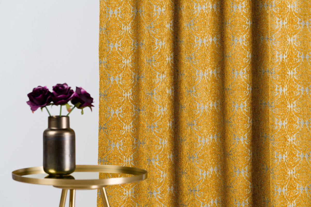 mezzo yellow print curtain