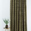 mezzo green print curtain