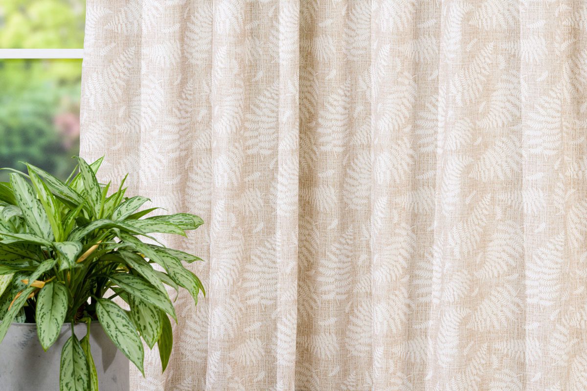 norah beige print curtain