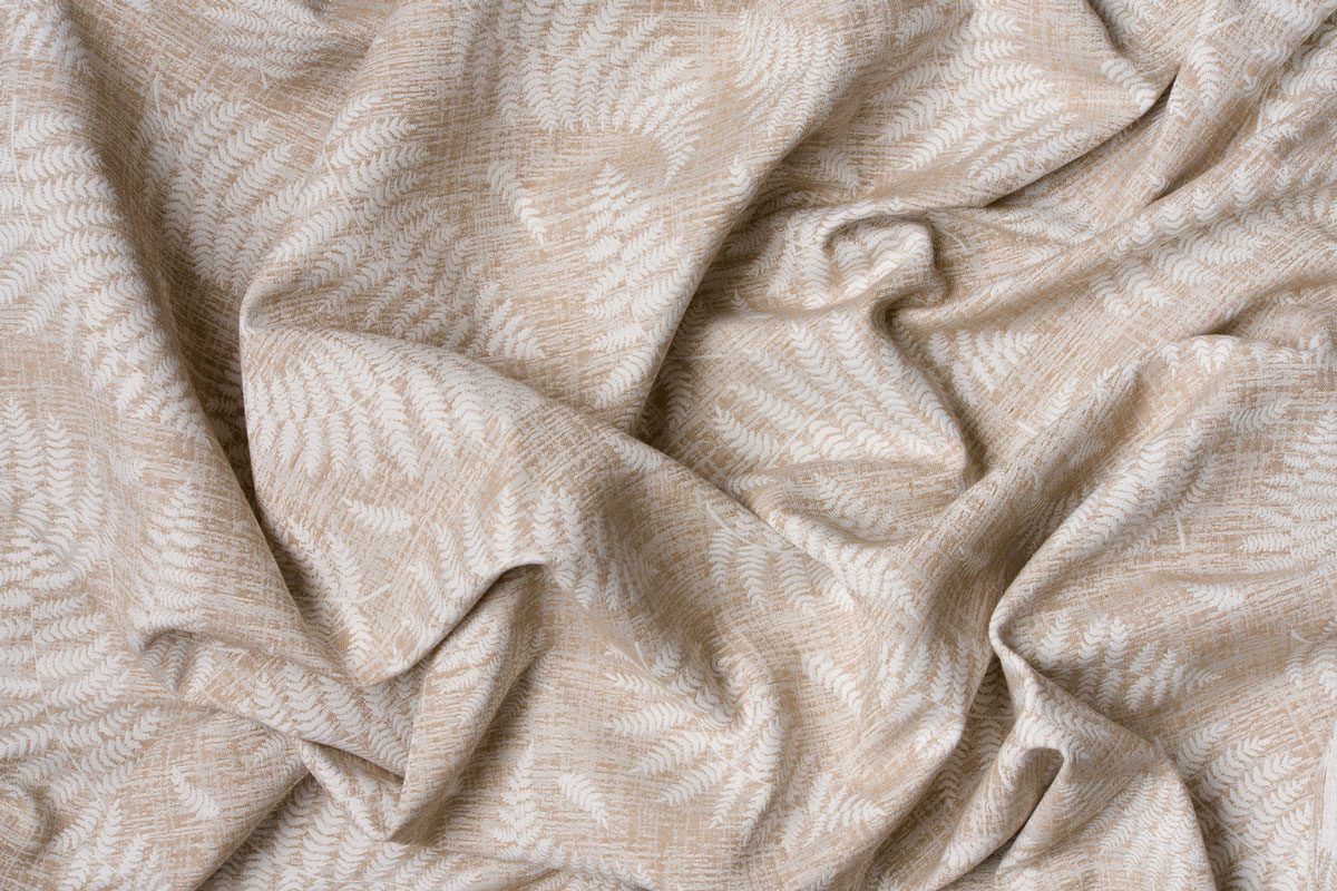 norah beige print curtain