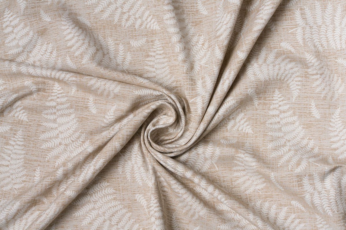 norah beige print curtain