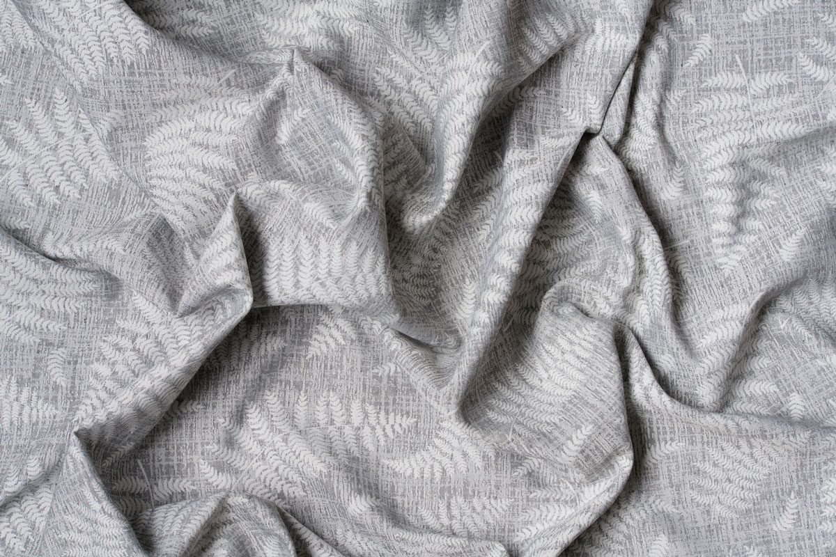 norah grey print curtain