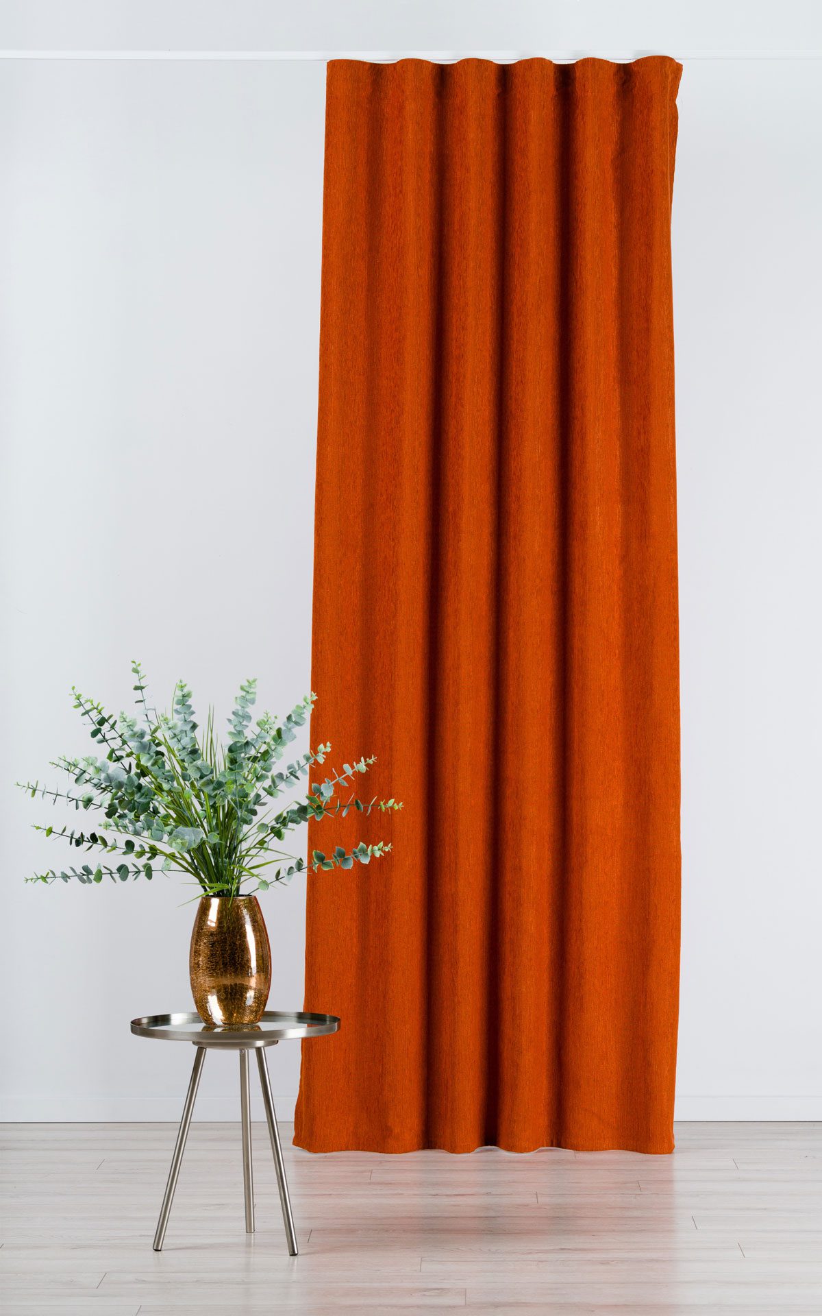 peron orange print curtain