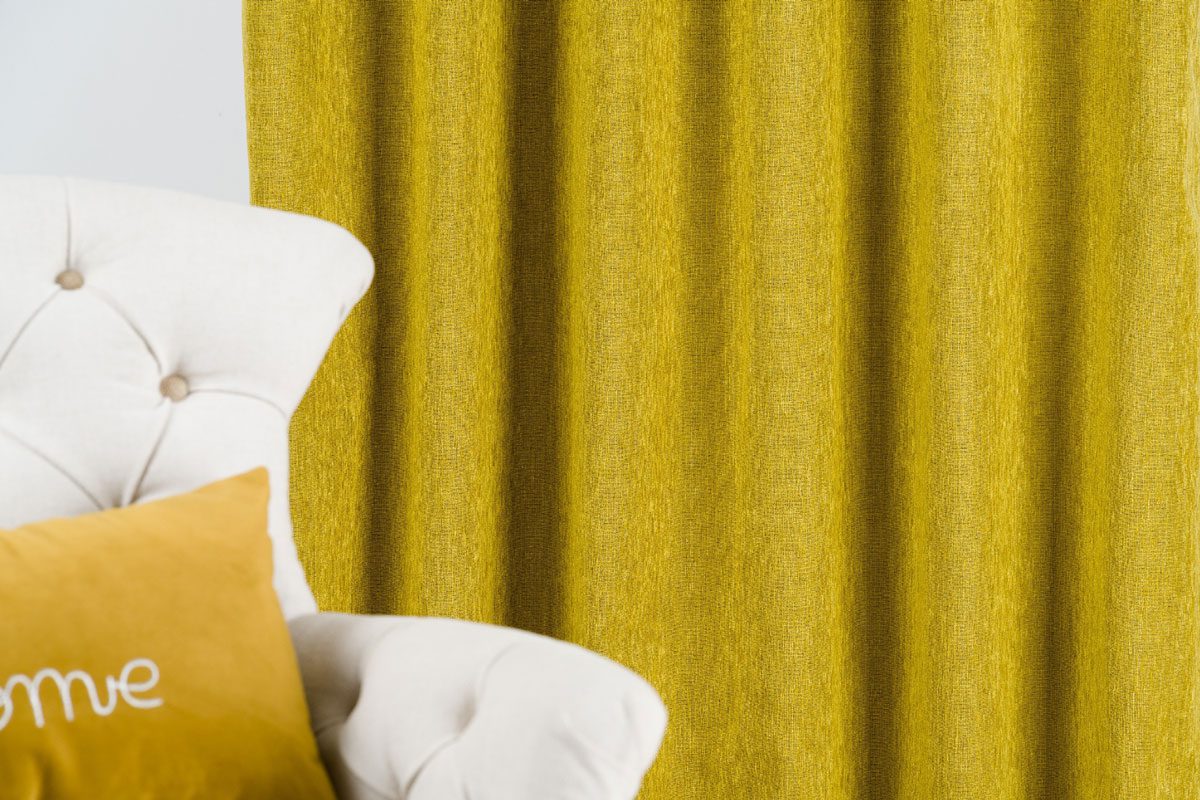 peron yellow print curtain