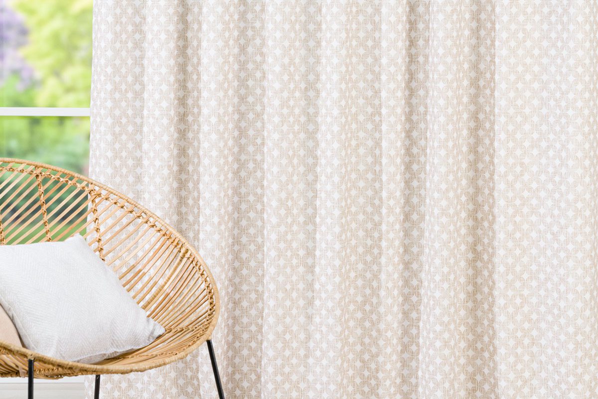 prato beige print curtain