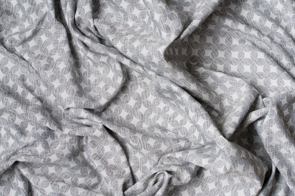 prato grey print curtain