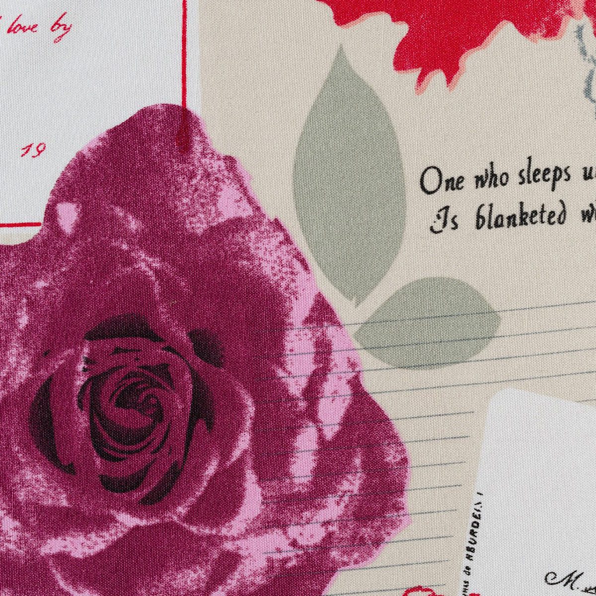 secret red colored material curtain