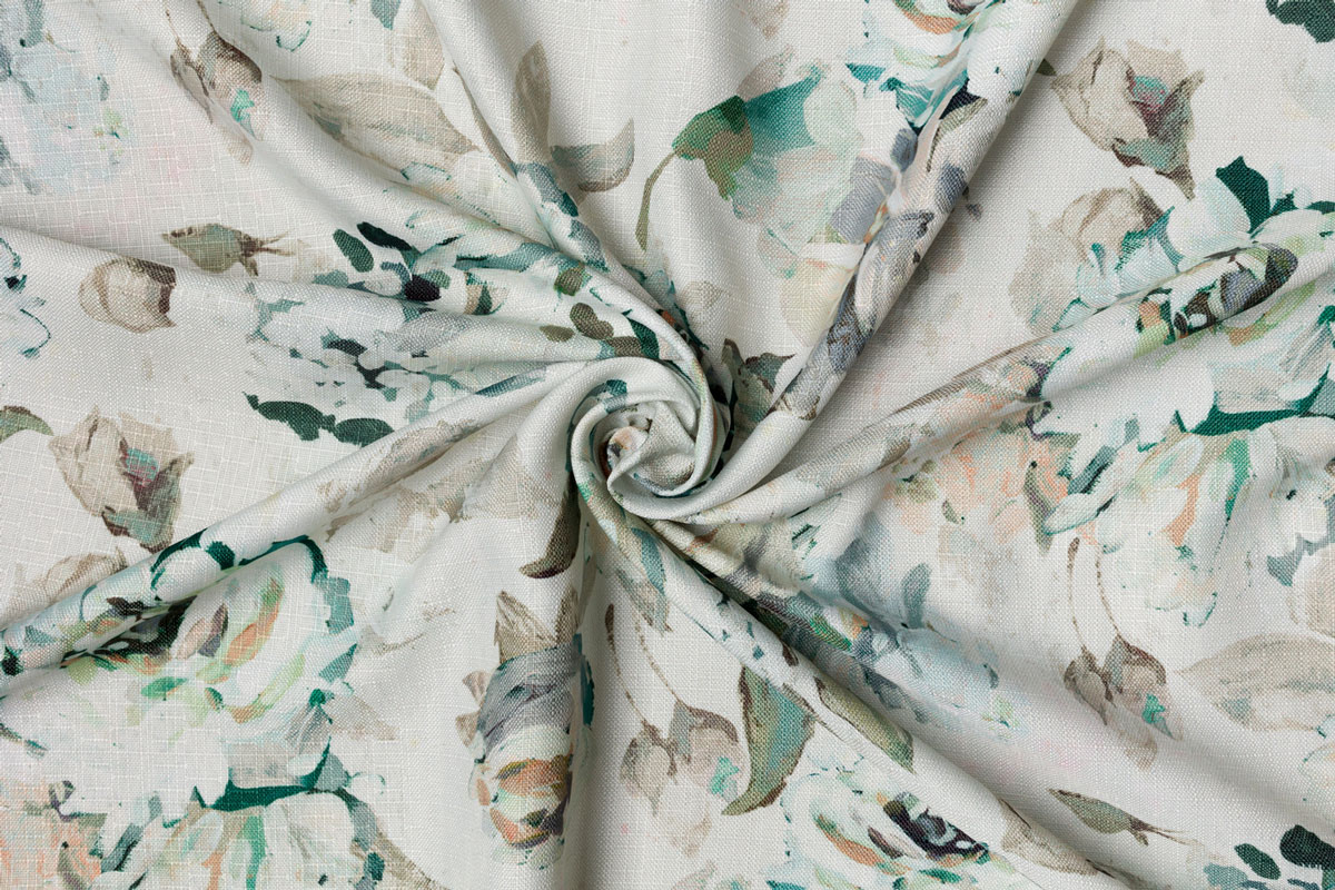 amore green print curtain