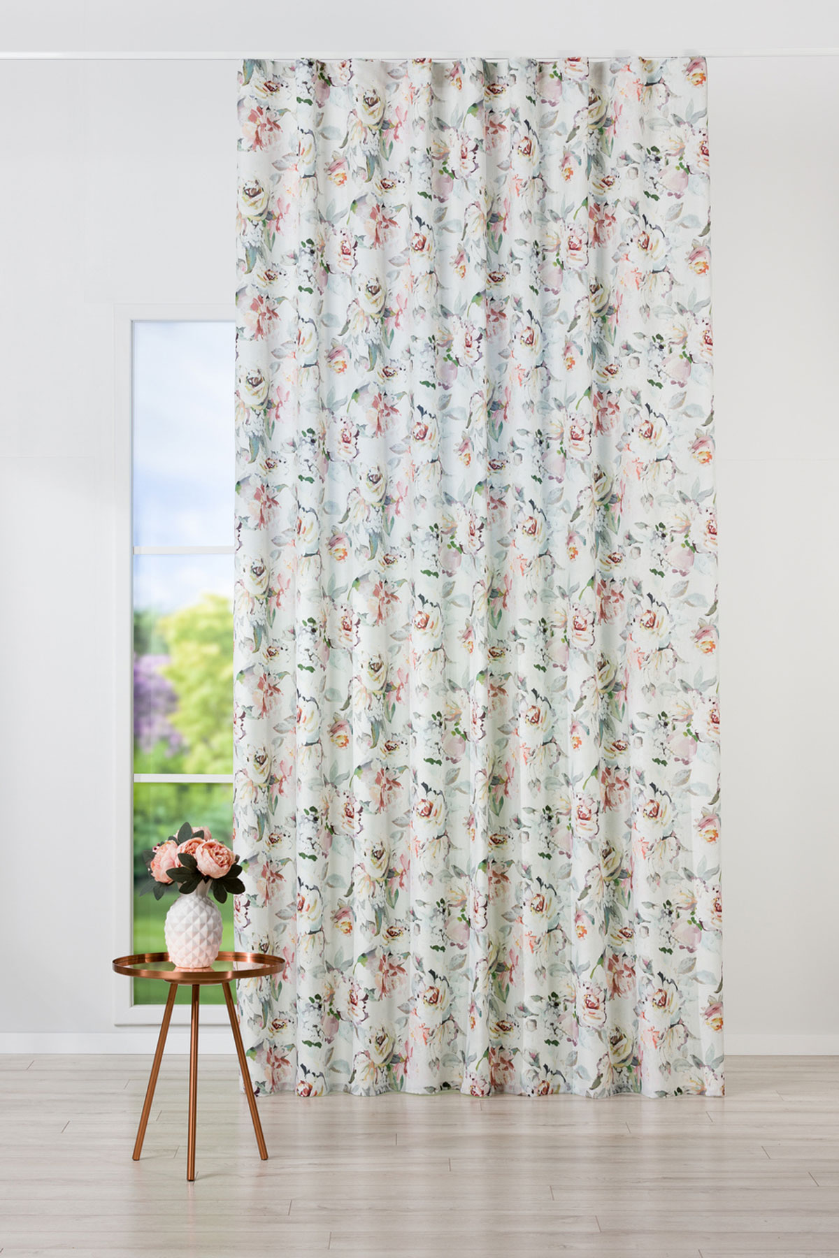 amore beige print curtain