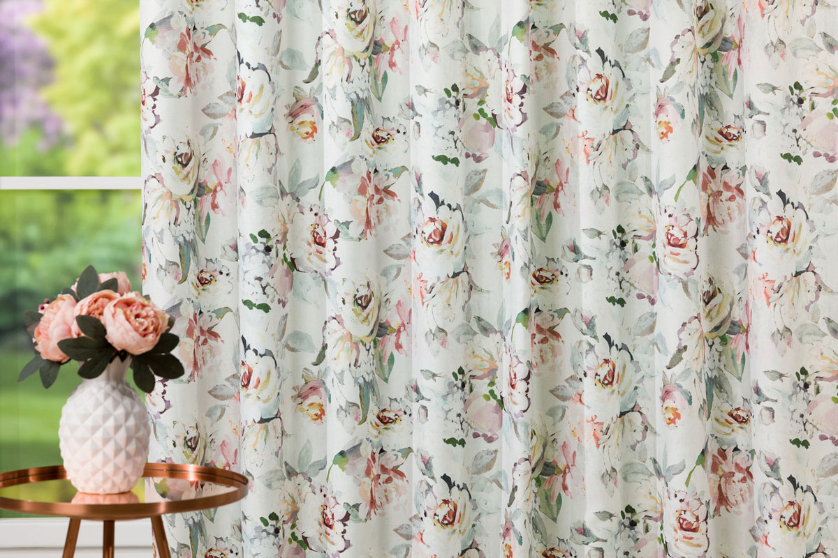 amore beige print curtain