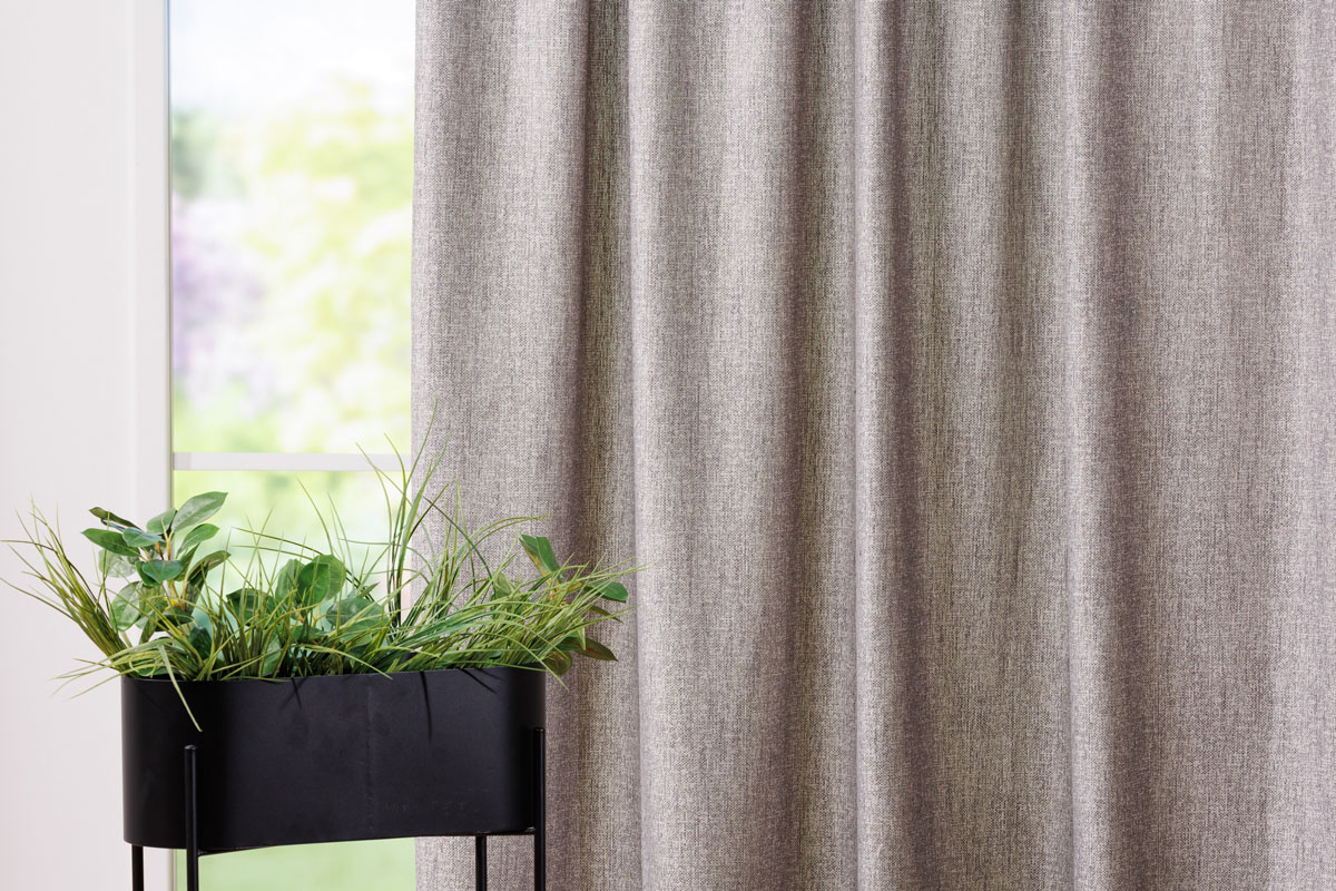 colmar grey print curtain