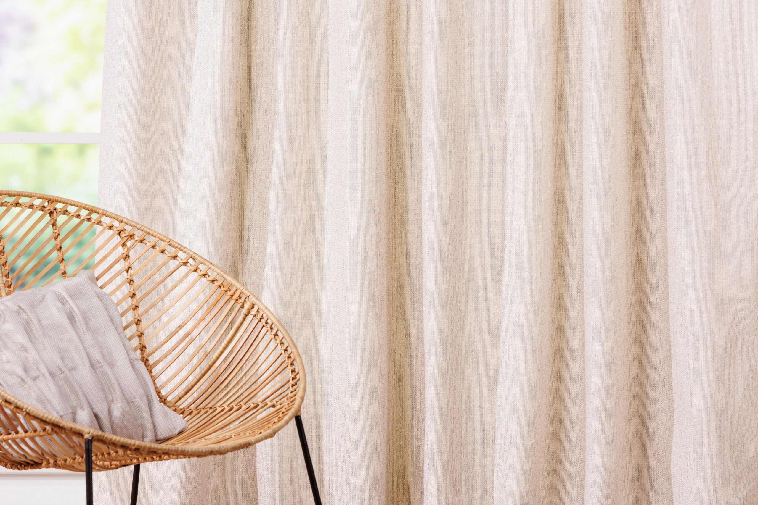 colmar white print curtain