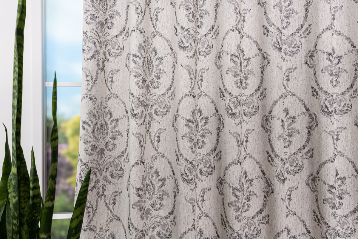 libra grey print curtain